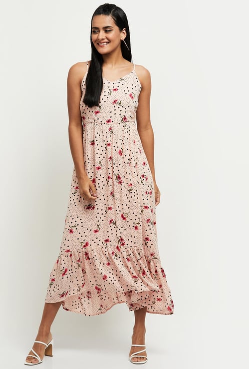 Women Printed Sleeveless Dress 