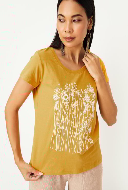 Women Printed Cotton T-shirt