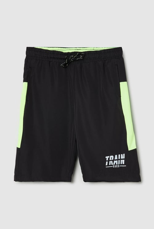 Boys Colourblocked Elasticated Shorts 