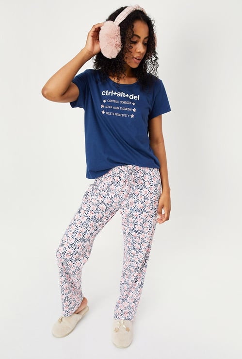 Women Printed PJ Set