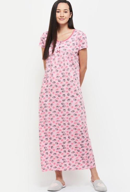 Women Printed Nightgown