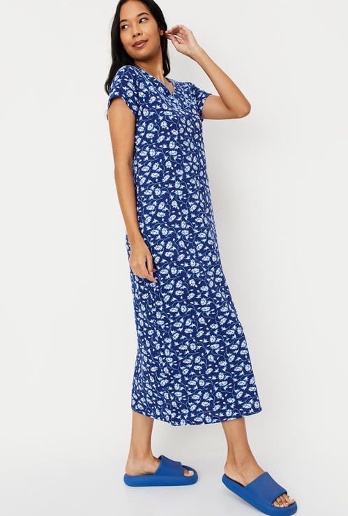 Women Floral Printed Nightgown