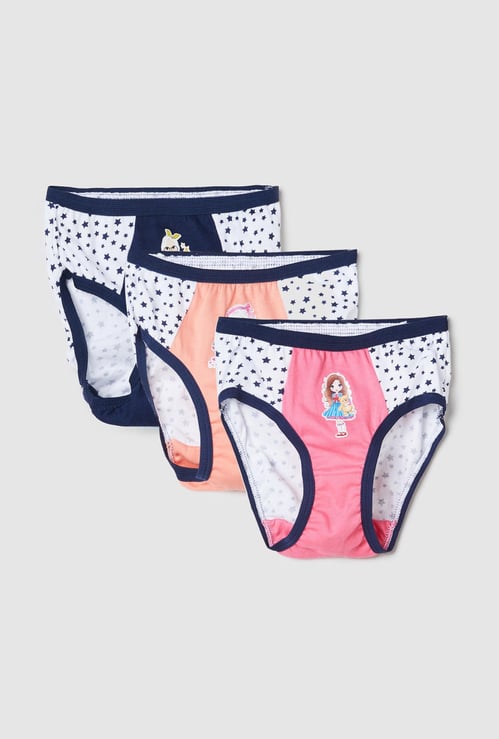 Girls Printed Panties - Pack of 3