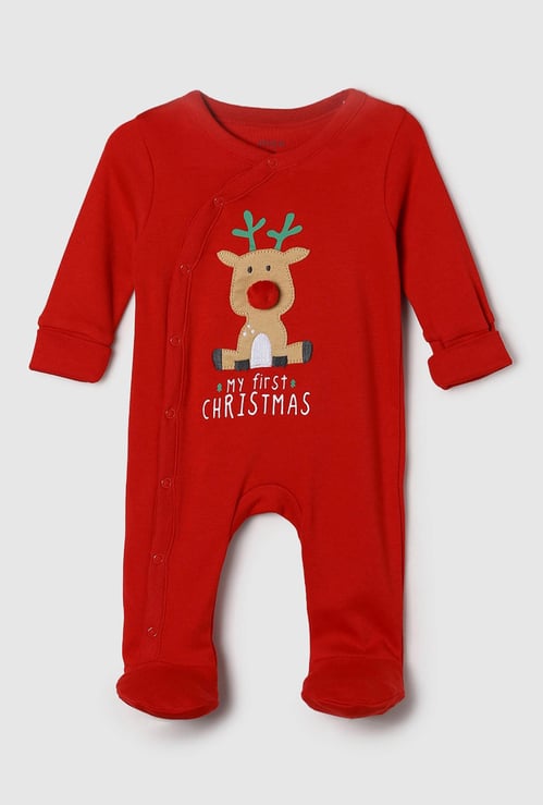 Boys Appliqued Anti-Bacterial Sleepsuit 