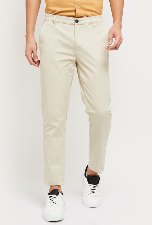 Men Solid Slim Fit Chinos