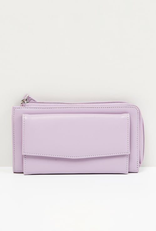 Women Solid Zip Closure Wallet