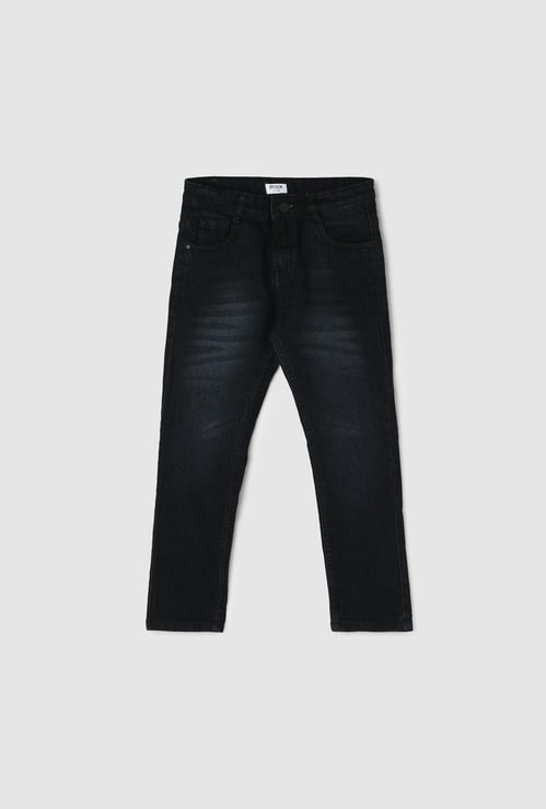 Boys Solid Slim Fit Jeans