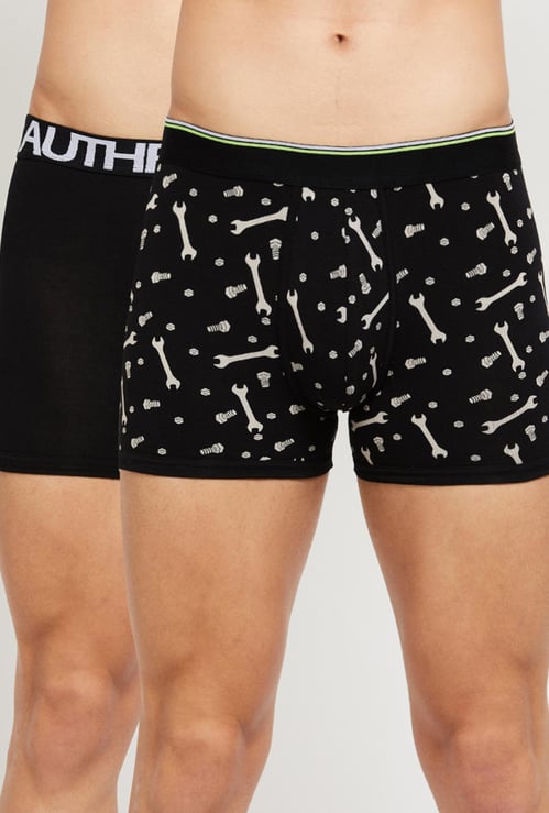 Men Graphic Print Trunk - Pack Of 2 