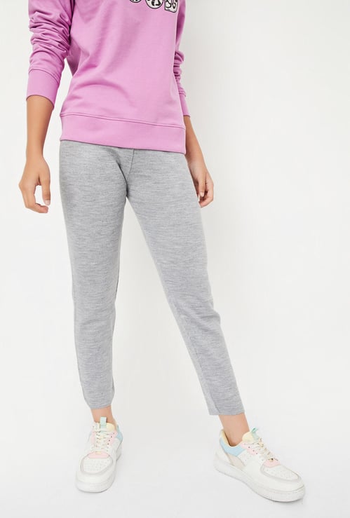 Girls Solid Elasticated Track Pants