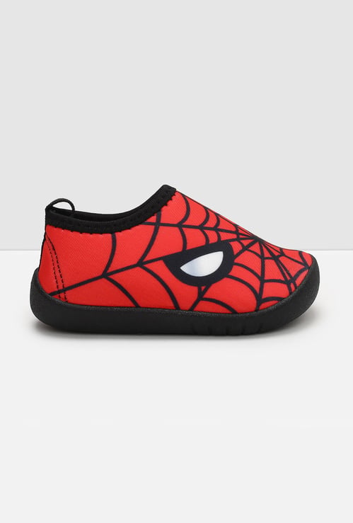 Boys Spiderman Print Slip-On Shoes