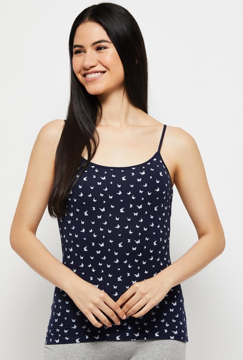 Women Polka-Dot Printed Sleeveless Camisole