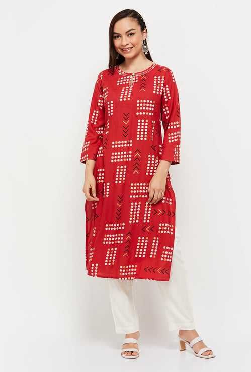 Women Printed Straight Kurta