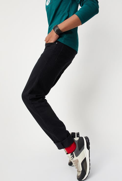 Boys Solid Slim Fit Jeans