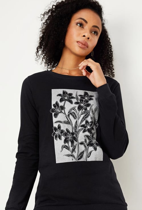 Women Printed Round Neck T-shirt