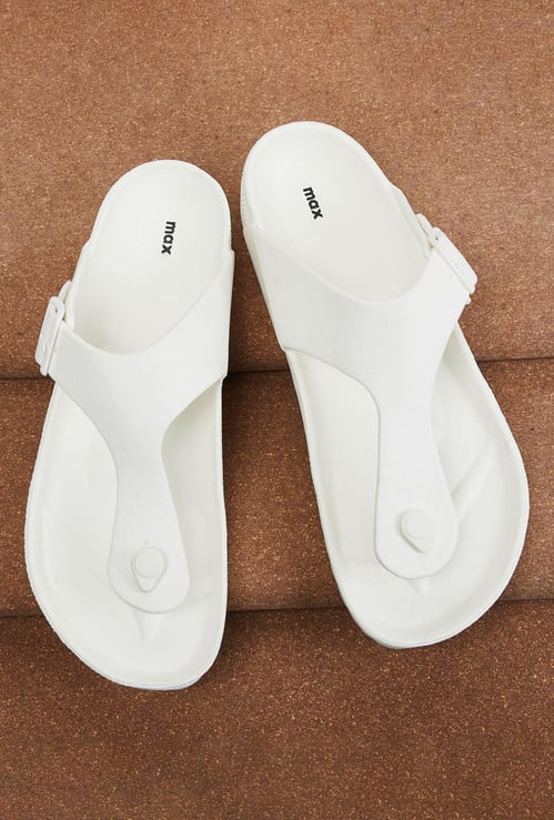 Men Solid Slip-On Sandals