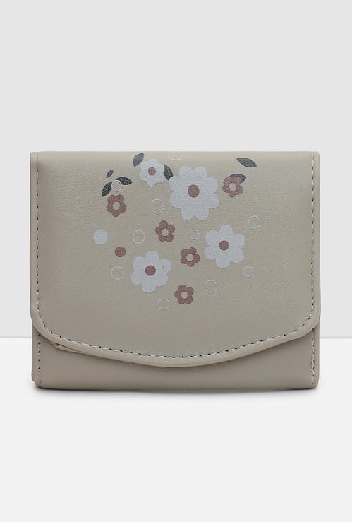 Women Floral Printed Tri-Fold Wallet