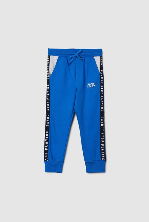 Boys Colourblock Joggers with Side Taping