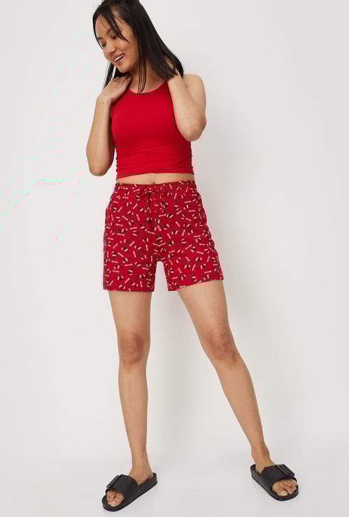 Women All-Over Printed Knit Shorts