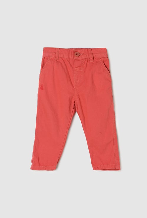 Boys Flat Front Partially Elasticated Waist Trousers