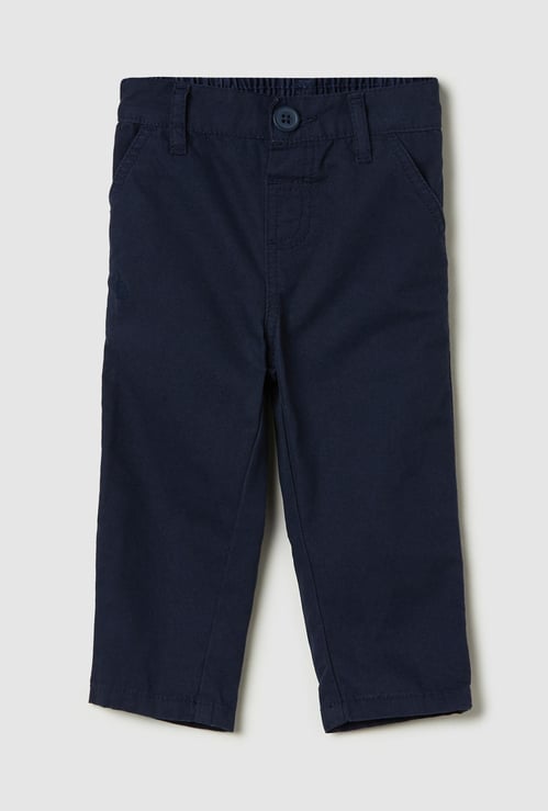 Boys Partially Elasticated Cotton Trousers