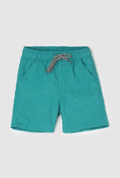 Boys Solid Woven Shorts