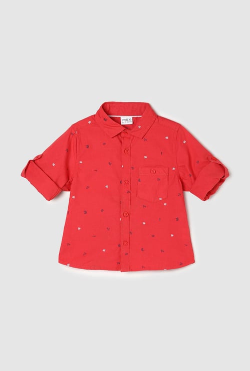 Boys All-Over Print Full Sleeves Shirt