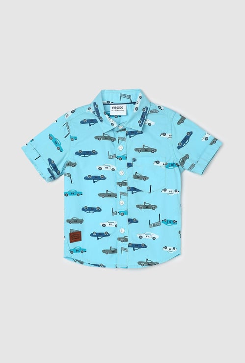 Boys All-Over Printed Short Sleeve Shirt