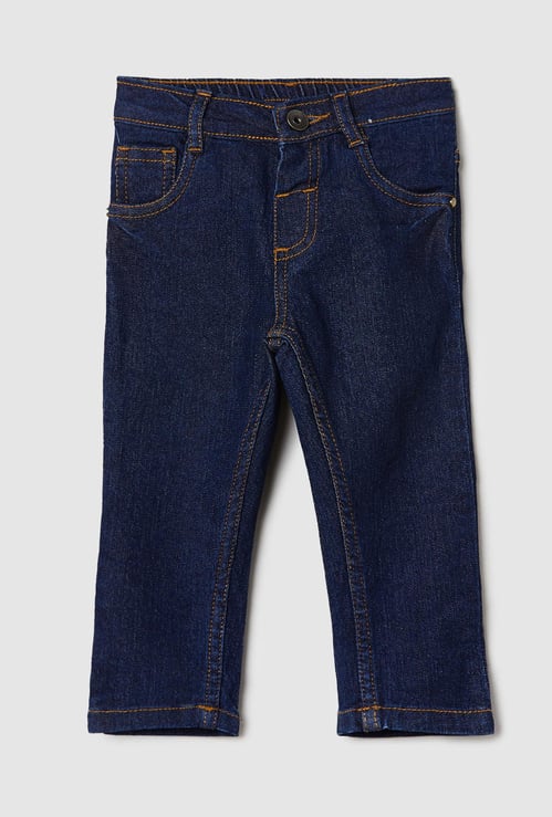 Boys Solid Slim Fit Jeans