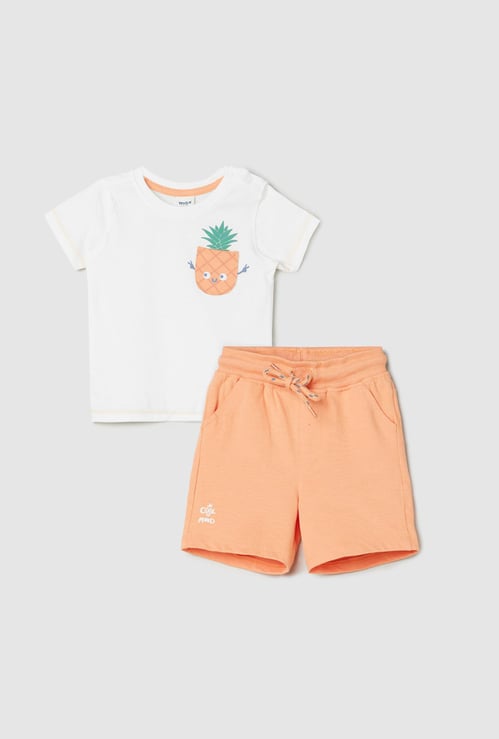 Boys Printed Shorts Set