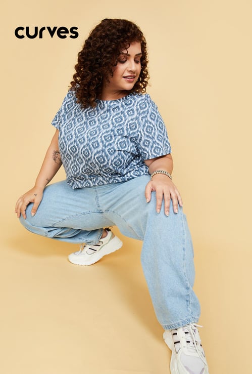 Women Round Neck Graphic T-shirt