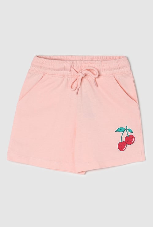 Girls Placement Print Knit Shorts