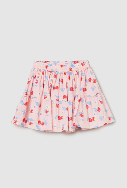 Girls Printed A-line Skirt