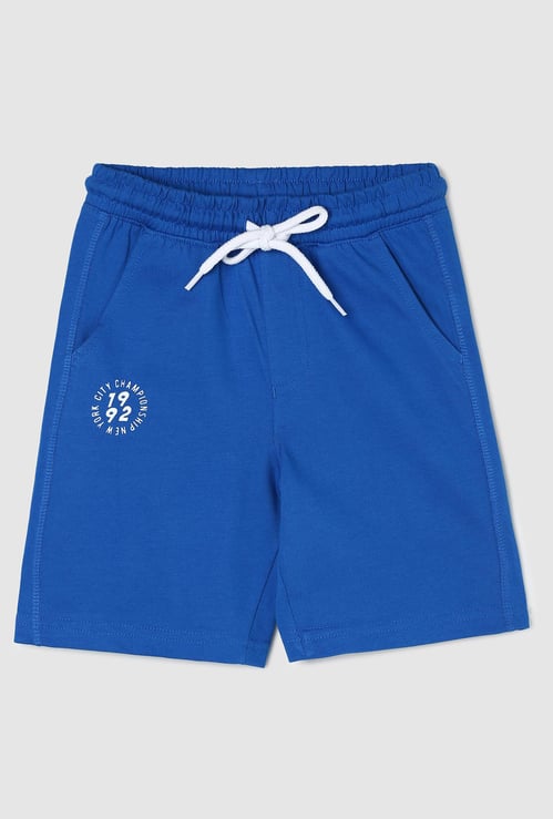 Boys Solid Drawstring Shorts