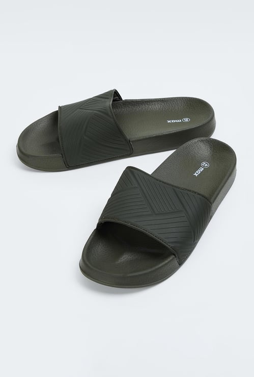 Men Textured Slide Sandals