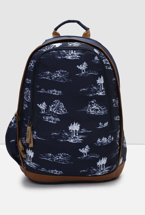 Men Printed Zip-Around Backpack