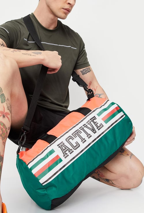 Men Colourblock Gym Bag