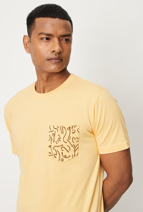 Men Printed Pocket T-shirt