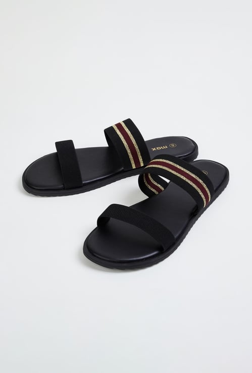 Women Striped Flat Sandals