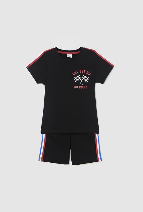 Boys Printed Sleepwear Shorts Set