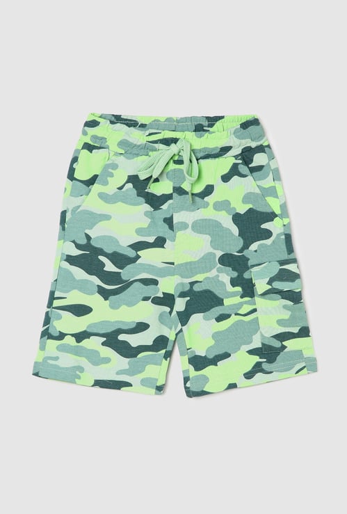 Boys Camouflage Printed Shorts