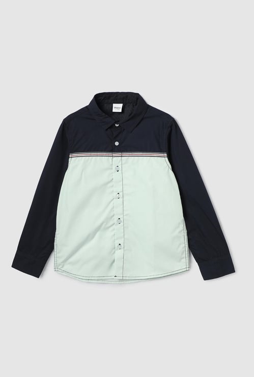 Boys Colourblocked Casual Shirt