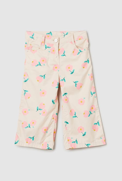 Girls Printed Cotton Trousers