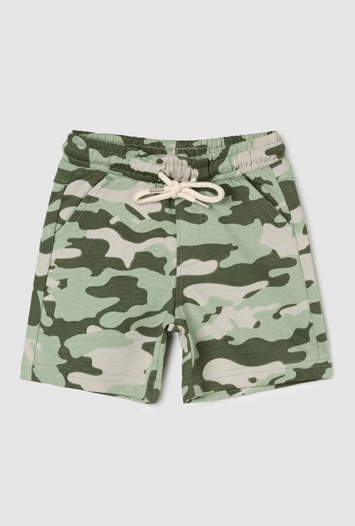 Boys Camouflage Printed Regular Shorts