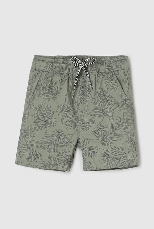 Boys Printed Drawstring Regular Shorts