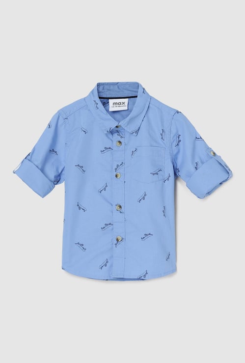 Boys Printed Cotton Shirt