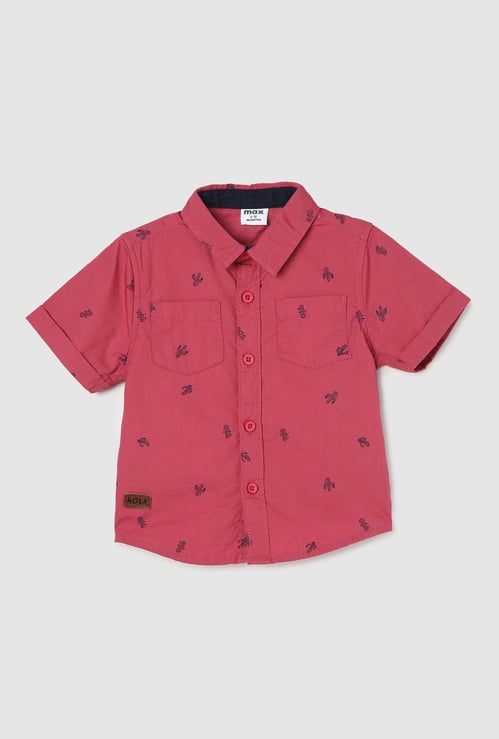 Boys Printed Cotton Shirt