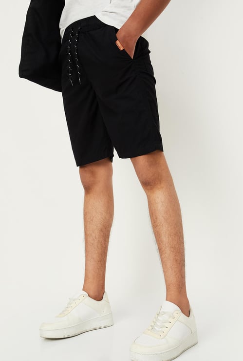 Boys Solid Elasticated Shorts