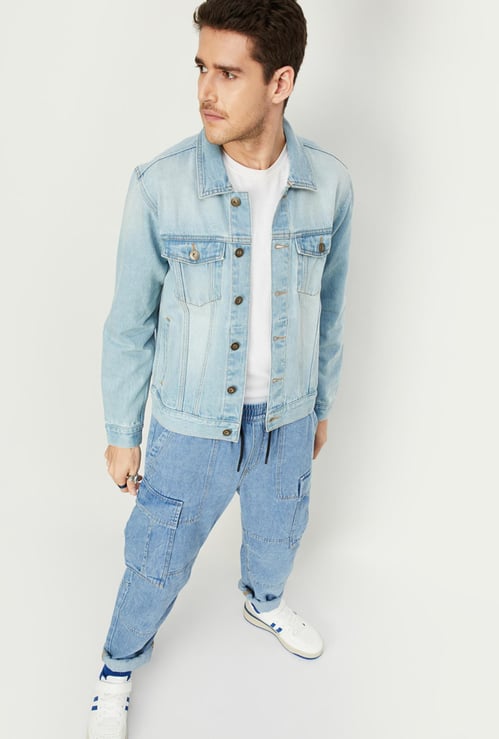 Men Washed Denim Jacket