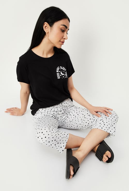 Women Printed Capri Set