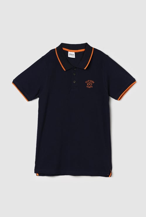 Boys Contrast Tipping Polo T-shirt